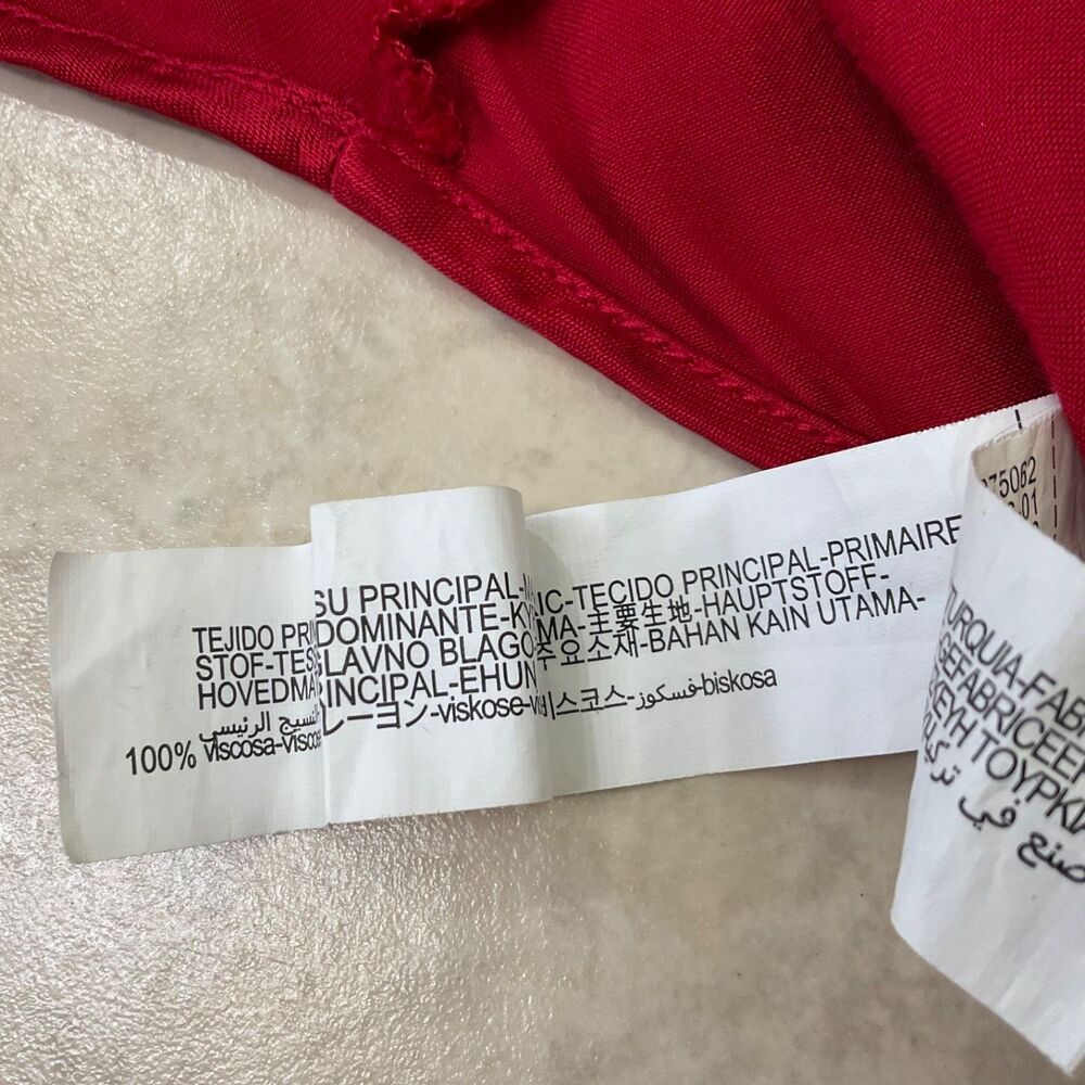 Zara Red Camisole Strappy Cowl Neck Size M Red rushed back - Picture 5 of 10